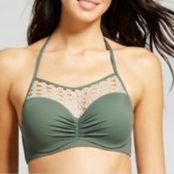 Shade & Shore Summer Olive Bikini Top - Picture 1 of 10